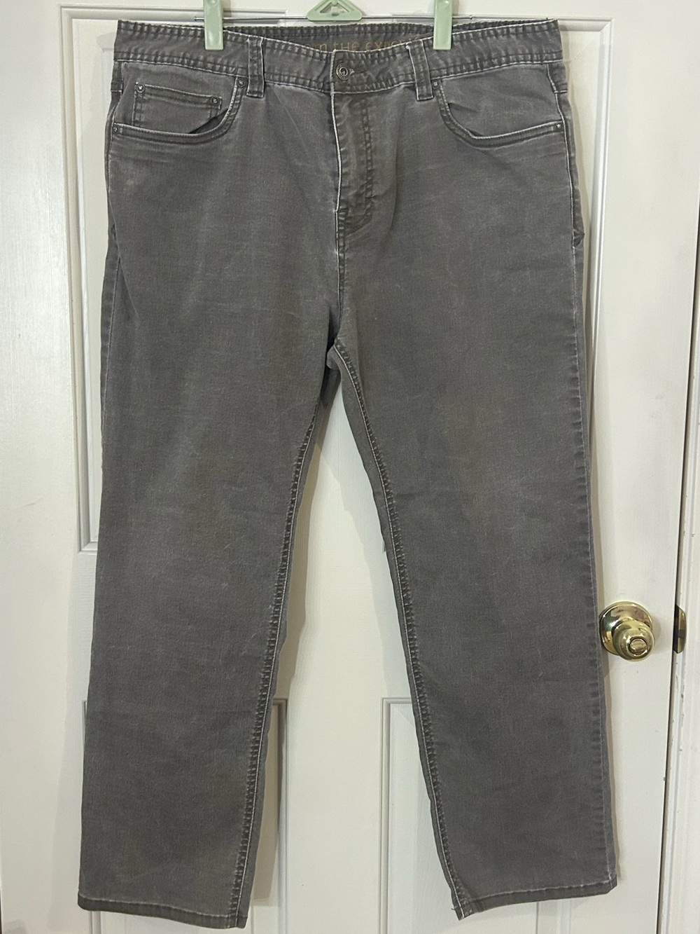 Prana Jeans Men 38x30 (38x29) Gray Outdoor Denim Slim Fit Breathe Casual